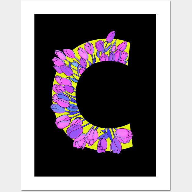 Monogram C neon Wall Art by eveline